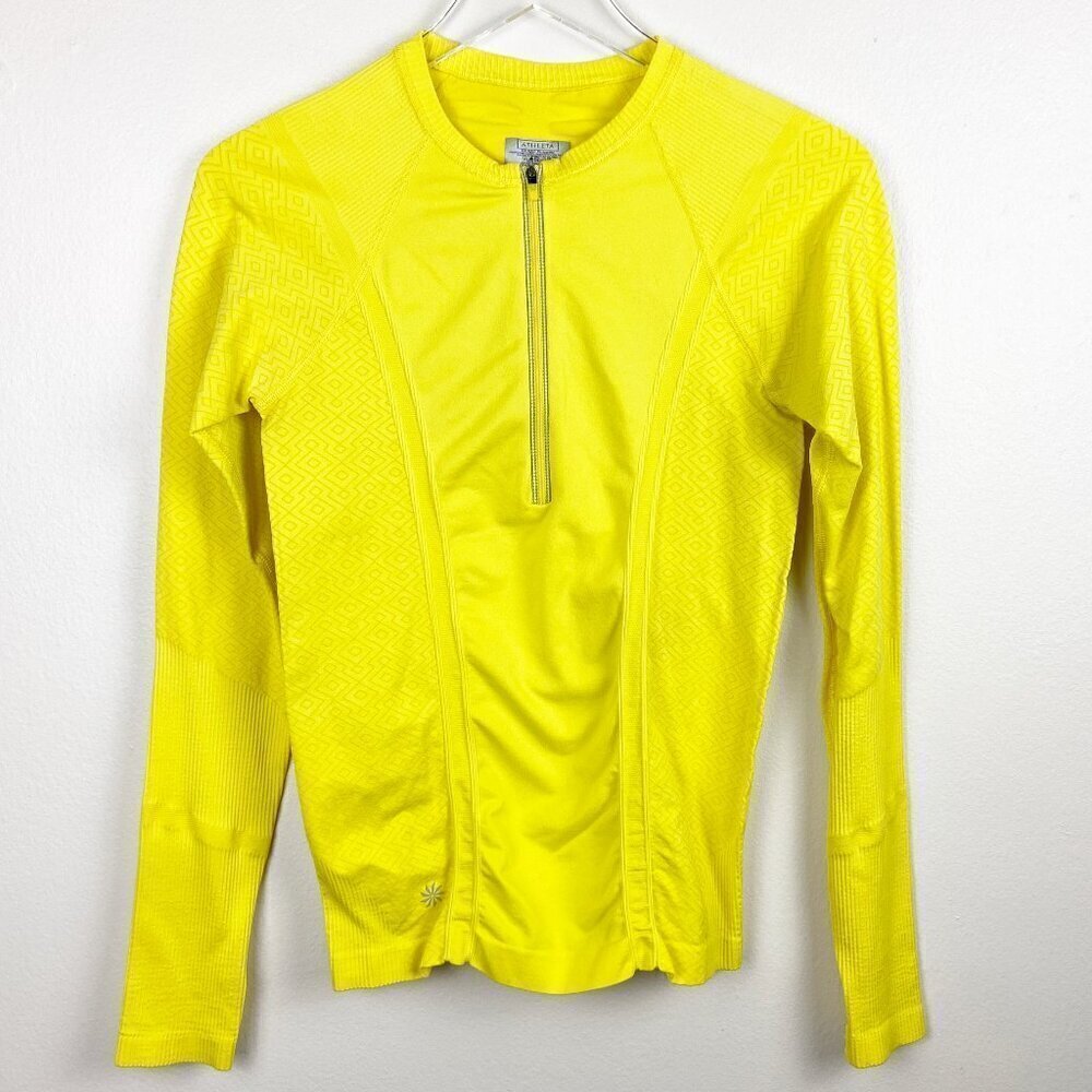 ATHLETA | Yellow Fast Track Half Zip Pullover Jacket Small